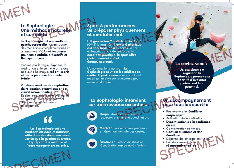 Dépliant Sophrologie et Sport