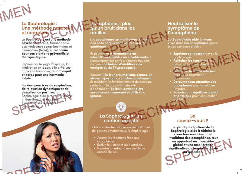 Dépliant Sophrologie et Acouphènes